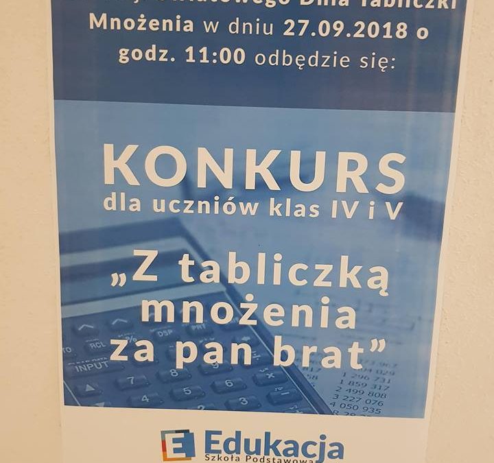 Z tabliczką mnożenia za pan brat – konkurs