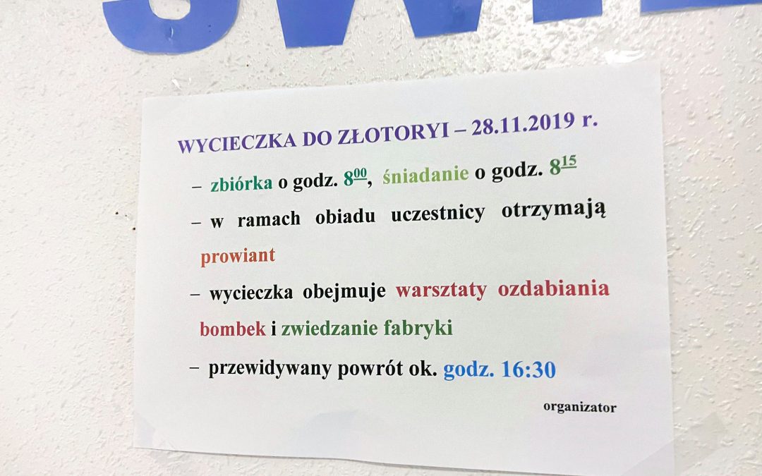 Korytarze to źródło cennych informacji!