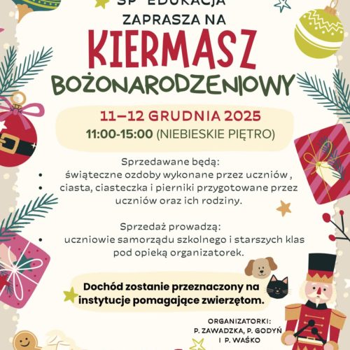 Zapraszamy na Kiermasz Świąteczny!