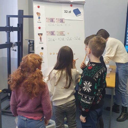 Klasa 2b na warsztatach ekonomicznych