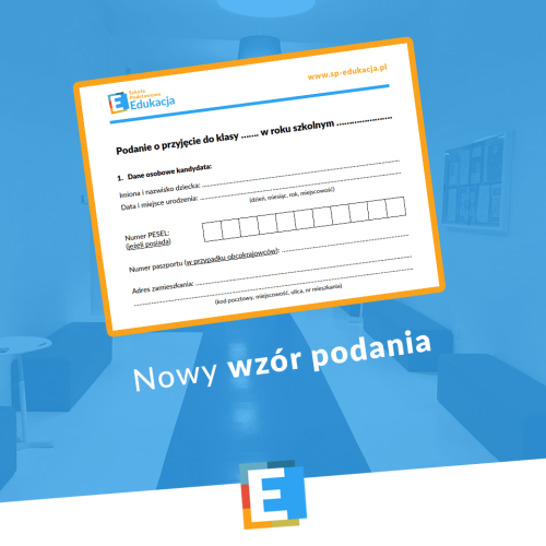 Nowy wzór podania o przyjęcie
