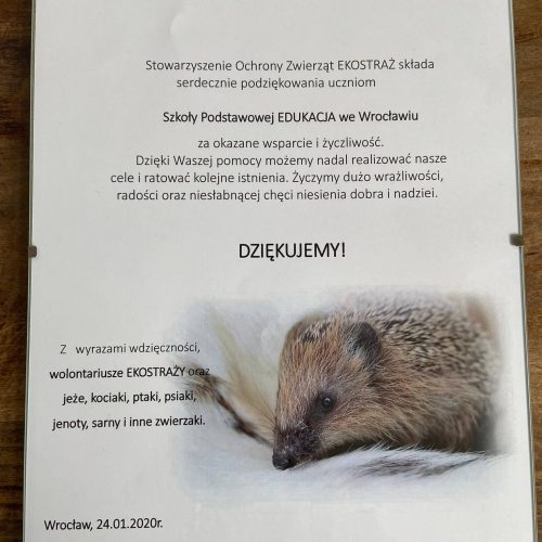 Podziękowania od EKOSTRAŻY